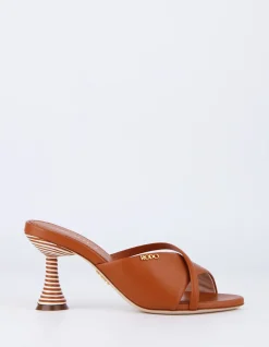 MIDOLLINO CALF HEEL 55 SANDAL