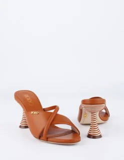MIDOLLINO CALF HEEL 55 SANDAL