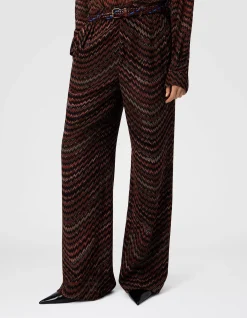 MID-RISE TAILORED PANTS WITH ZIGZAG PATTERN