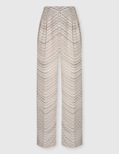 MID-RISE TAILORED PANTS WITH ZIGZAG PATTERN