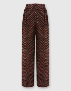 MID-RISE TAILORED PANTS WITH ZIGZAG PATTERN