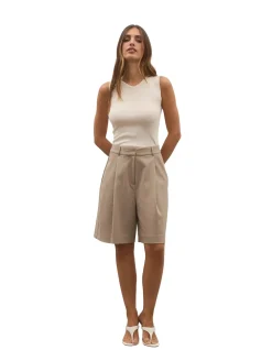 Mika Tailored Longline Pleated Short