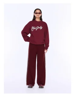 MILA OVERSIZED SWEATER - BURGUNDY