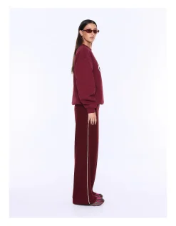 MILA OVERSIZED SWEATER - BURGUNDY