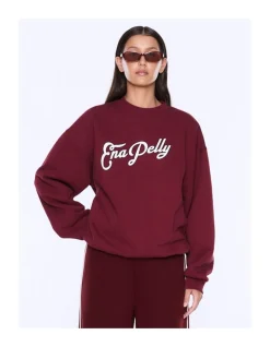 MILA OVERSIZED SWEATER - BURGUNDY