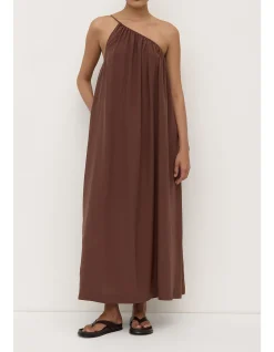 Mila Asymmetrical Maxi Dress Espresso
