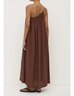 Mila Asymmetrical Maxi Dress Espresso