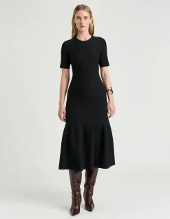 MILANO FLUTED MIDI DRESS