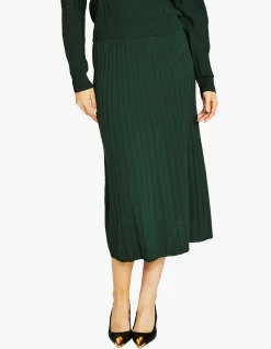 Milano Rib Clover Knit Midi Skirt