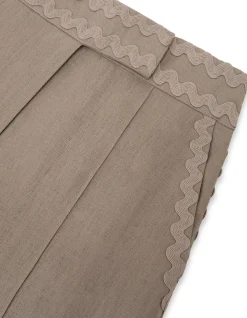 Mila Wide Leg Trim Detail Trousers