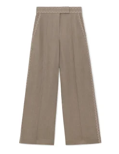 Mila Wide Leg Trim Detail Trousers