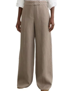 Mila Wide Leg Trim Detail Trousers