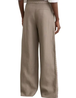 Mila Wide Leg Trim Detail Trousers