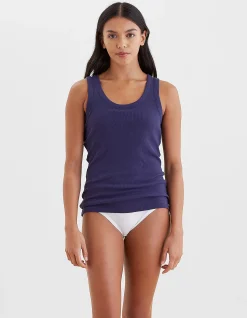 milla rib shelf bra tank top