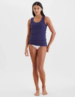milla rib shelf bra tank top