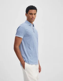 MILO PRINT JERSEY POLO WITH POCKET
