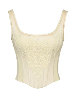 'MIMI'VINTAGE SATIN CORSET TOP
