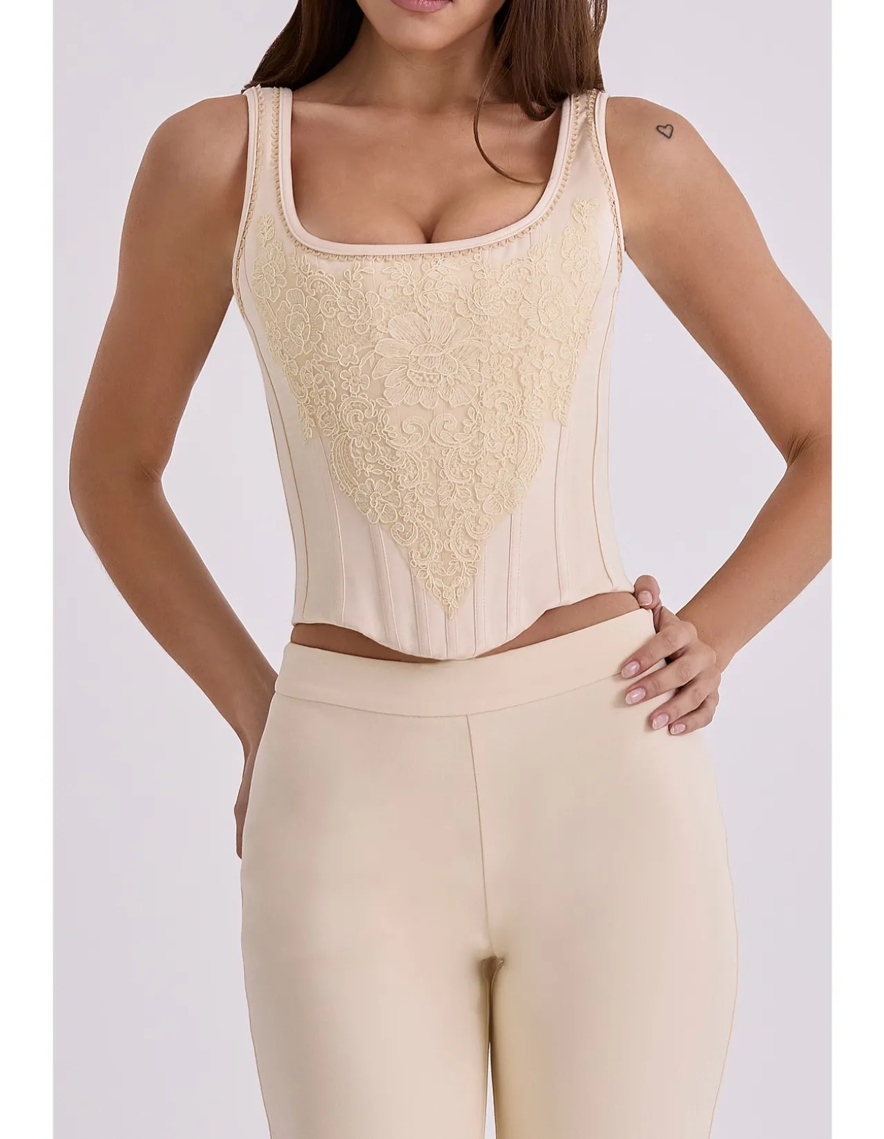 'MIMI'VINTAGE SATIN CORSET TOP