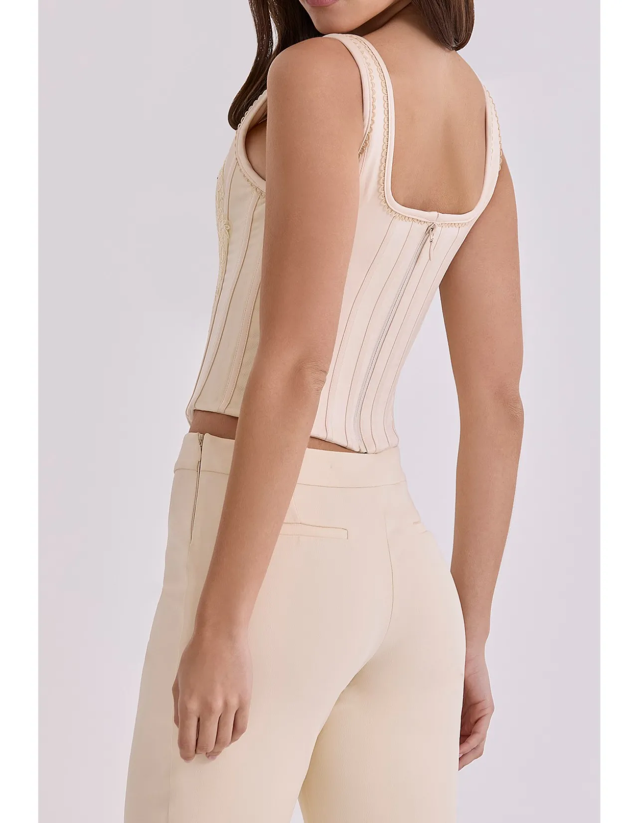 'MIMI'VINTAGE SATIN CORSET TOP