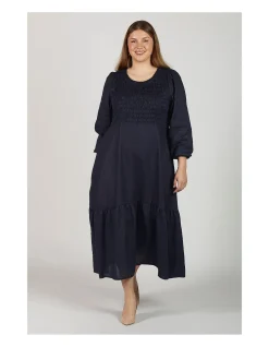 Minden Shirred Long Sleeve Dress