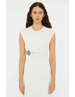 MINERAL STONE RUCHED TANK MAXI DRESS