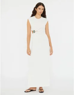 MINERAL STONE RUCHED TANK MAXI DRESS
