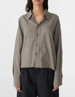 Mini Houndstooth Crop Shirt