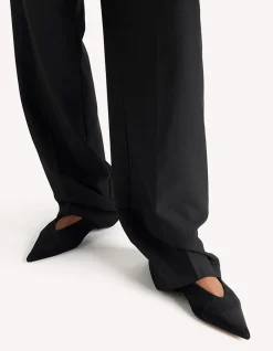 Mira Kid Suede Pointed Toe Slip-On Flat