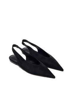 Mira Kid Suede Pointed Toe Slip-On Flat