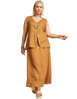 Miramar Linen Adjustable Back Vest