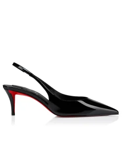 MISS Z SLING BACK 60 LEATHER PATENT BLACK