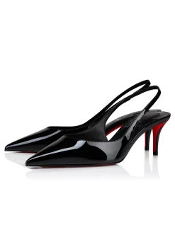 MISS Z SLING BACK 60 LEATHER PATENT BLACK