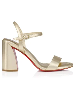 MISS JANE SANDAL 85MM NAPPA LAMINATA PLATINE