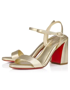 MISS JANE SANDAL 85MM NAPPA LAMINATA PLATINE