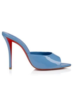 MISS Z MULE 100 LEATHER PATENT CERULEO PUMP