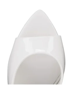 MISS Z MULE 100MM PATENT LINING BIANCO