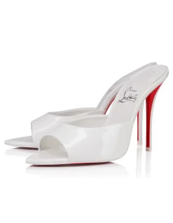 MISS Z MULE 100MM PATENT LINING BIANCO