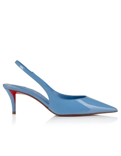 MISS Z SLING BACK 60 LEATHER PATENT CERULEO