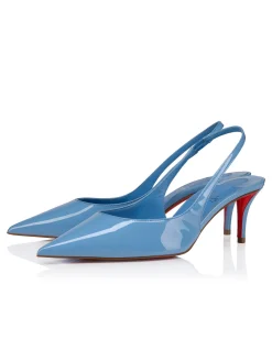 MISS Z SLING BACK 60 LEATHER PATENT CERULEO