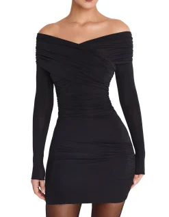 MISTRESS ROCKS LAYERED GLITTER MINI DRESS