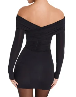 MISTRESS ROCKS LAYERED GLITTER MINI DRESS