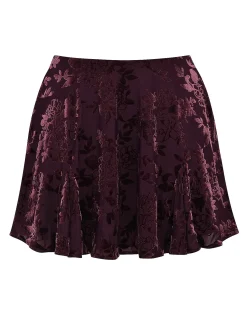 MISTRESS ROCKS WINE DEVORE MINI SKIRT