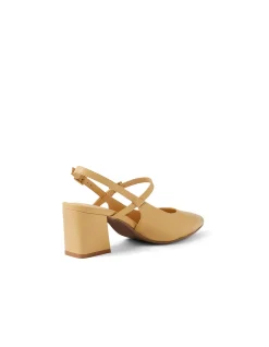 Mitkat Double Strap Slingback Block Heel Pumps