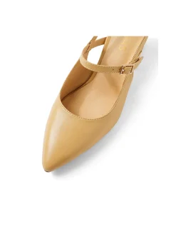 Mitkat Double Strap Slingback Block Heel Pumps