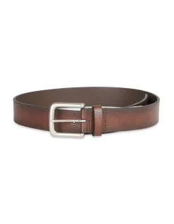 38mm Leather Strap With Brushed Finished Pin Buckle