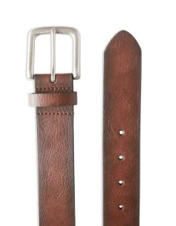 38mm Leather Strap With Brushed Finished Pin Buckle