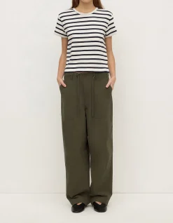 Mollie Stripe Short Sleeve Tee Navy Cream Stripe
