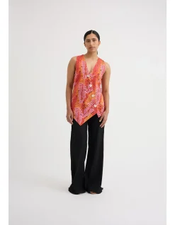 Monarda Buttoned Top