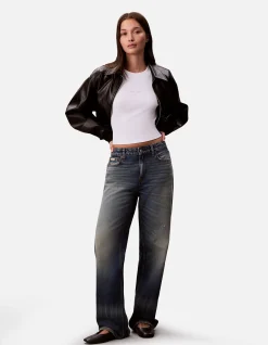 Monogram Logo Long Sleeve Cropped T-Shirt