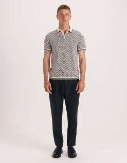 MONTE LINEAR KNIT POLO